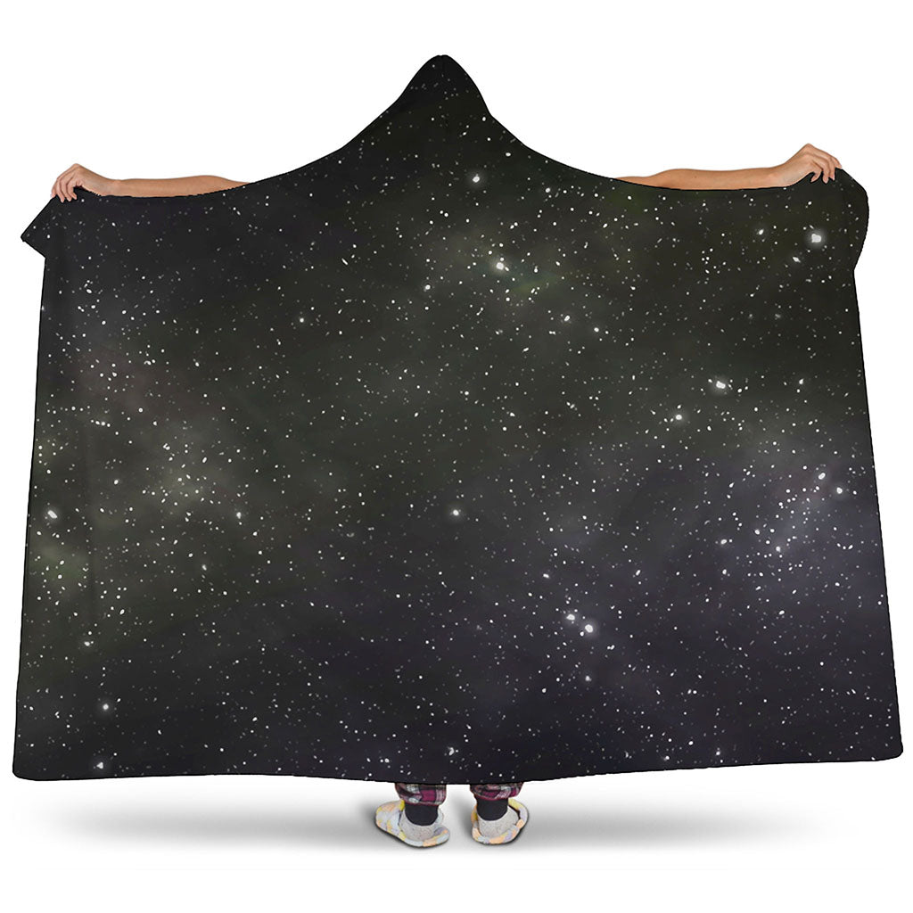 Dark Universe Galaxy Outer Space Print Hooded Blanket