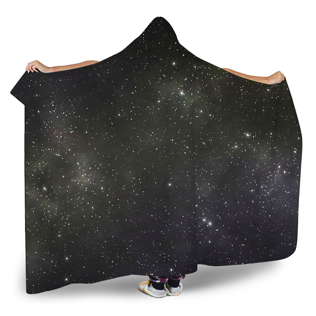 Dark Universe Galaxy Outer Space Print Hooded Blanket