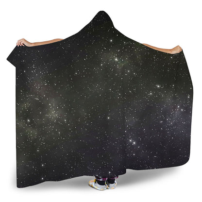 Dark Universe Galaxy Outer Space Print Hooded Blanket