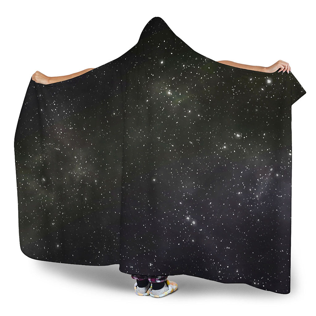 Dark Universe Galaxy Outer Space Print Hooded Blanket