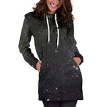 Dark Universe Galaxy Outer Space Print Hoodie Dress GearFrost