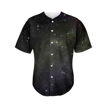 Dark Universe Galaxy Outer Space Print Men's Baseball Jersey