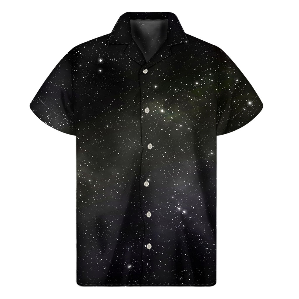 Dark Universe Galaxy Outer Space Print Men's Short Sleeve Shirt