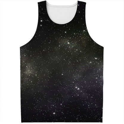 Dark Universe Galaxy Outer Space Print Men's Tank Top