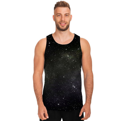 Dark Universe Galaxy Outer Space Print Men's Tank Top