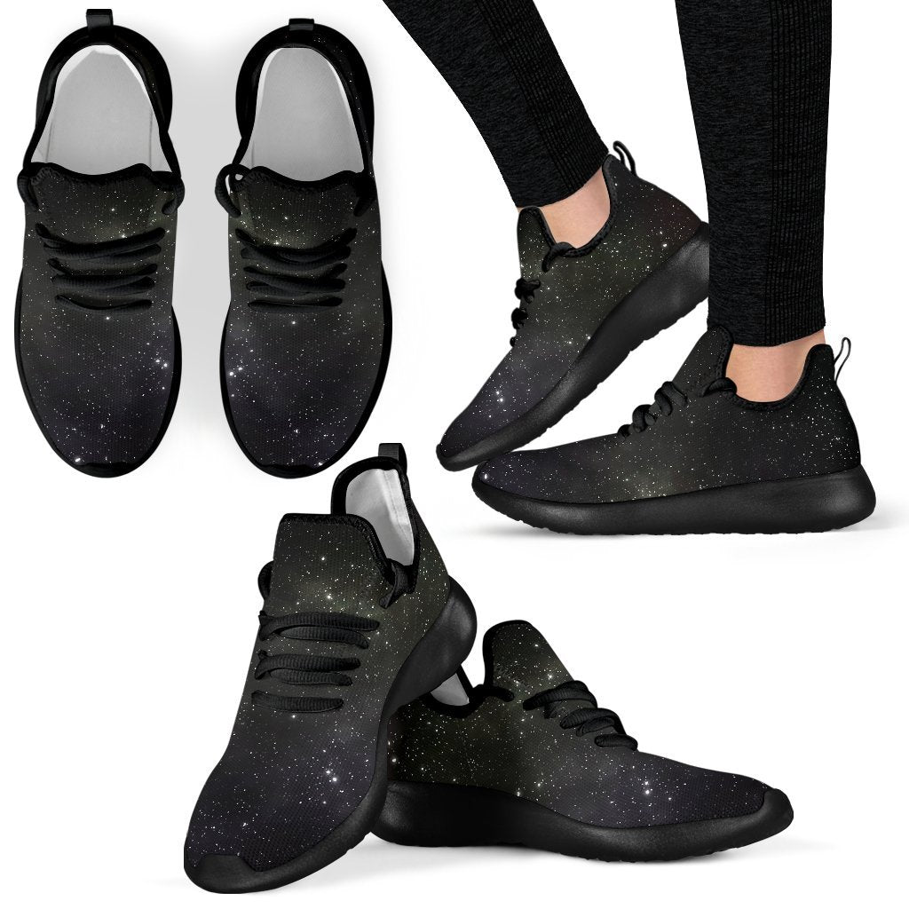 Dark Universe Galaxy Outer Space Print Mesh Knit Shoes GearFrost
