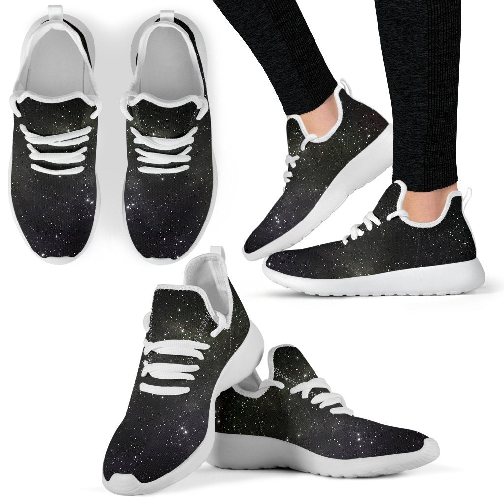 Dark Universe Galaxy Outer Space Print Mesh Knit Shoes GearFrost
