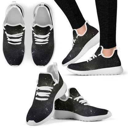 Dark Universe Galaxy Outer Space Print Mesh Knit Shoes GearFrost