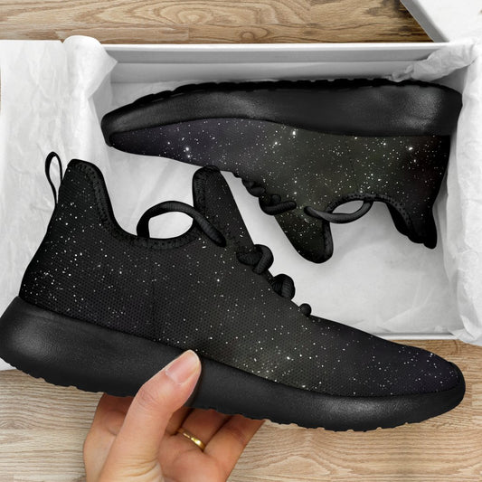 Dark Universe Galaxy Outer Space Print Mesh Knit Shoes GearFrost