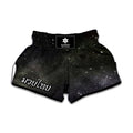 Dark Universe Galaxy Outer Space Print Muay Thai Boxing Shorts