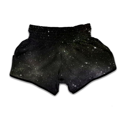 Dark Universe Galaxy Outer Space Print Muay Thai Boxing Shorts