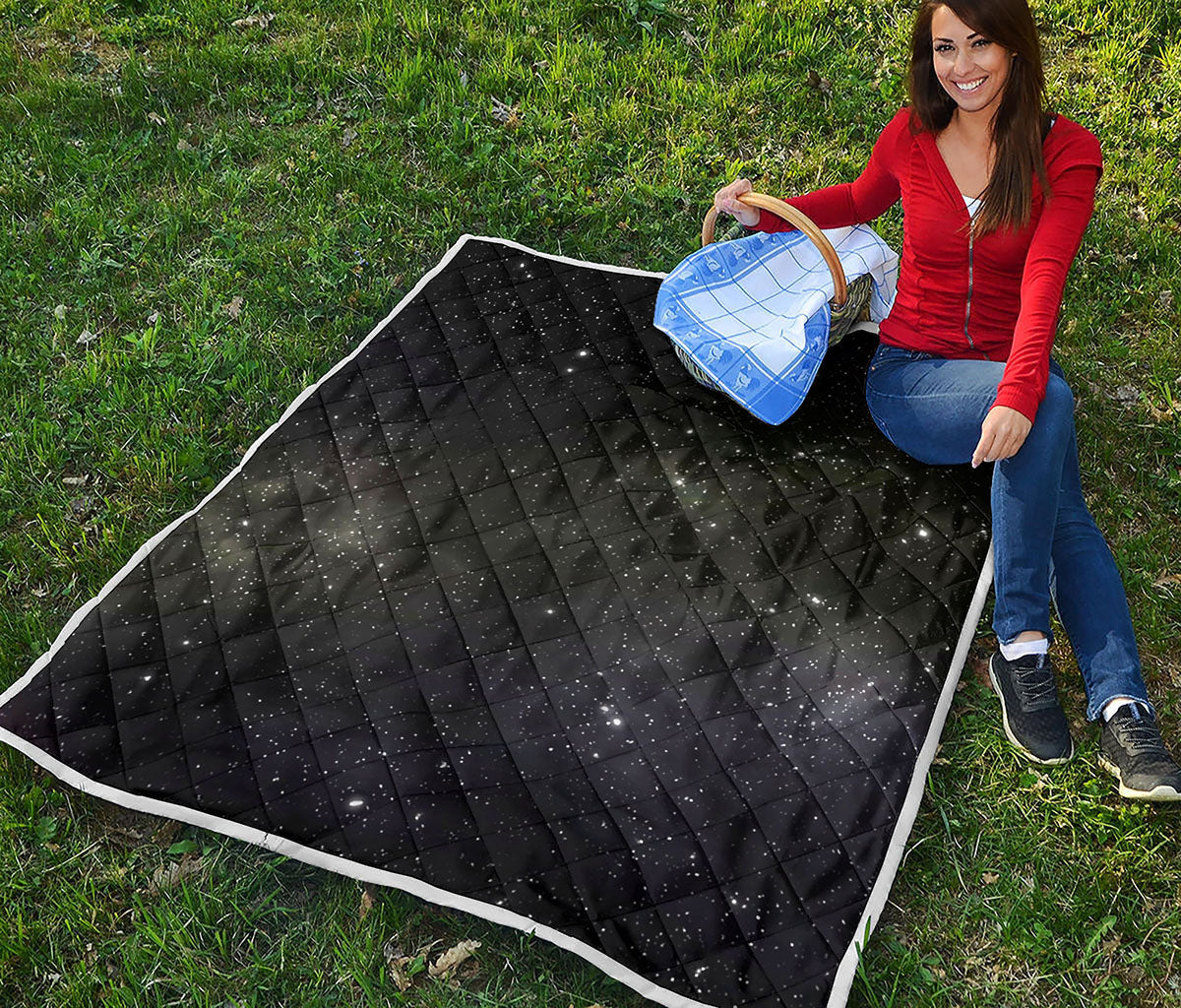 Dark Universe Galaxy Outer Space Print Quilt