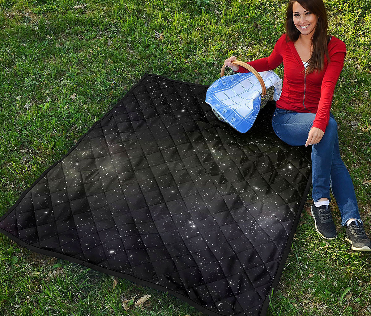 Dark Universe Galaxy Outer Space Print Quilt