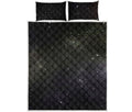 Dark Universe Galaxy Outer Space Print Quilt Bed Set