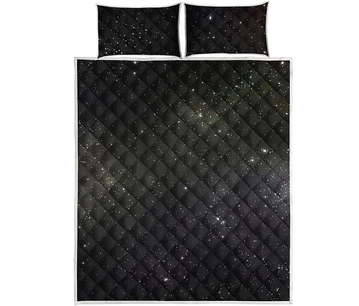 Dark Universe Galaxy Outer Space Print Quilt Bed Set