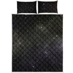Dark Universe Galaxy Outer Space Print Quilt Bed Set