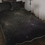 Dark Universe Galaxy Outer Space Print Quilt Bed Set