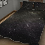 Dark Universe Galaxy Outer Space Print Quilt Bed Set