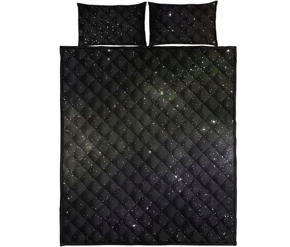 Dark Universe Galaxy Outer Space Print Quilt Bed Set