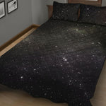 Dark Universe Galaxy Outer Space Print Quilt Bed Set