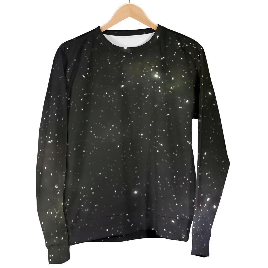 Dark Universe Galaxy Outer Space Print Women's Crewneck Sweatshirt GearFrost