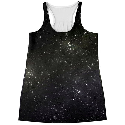 Dark Universe Galaxy Outer Space Print Women's Racerback Tank Top