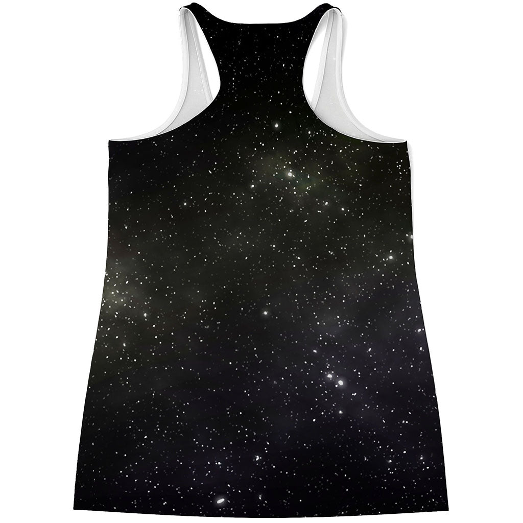 Dark Universe Galaxy Outer Space Print Women's Racerback Tank Top
