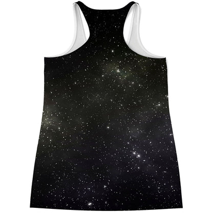 Dark Universe Galaxy Outer Space Print Women's Racerback Tank Top