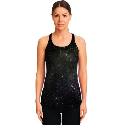 Dark Universe Galaxy Outer Space Print Women's Racerback Tank Top