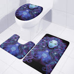 Dark Virgo Zodiac Sign Print 3 Piece Bath Mat Set