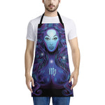 Dark Virgo Zodiac Sign Print Apron