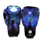 Dark Virgo Zodiac Sign Print Boxing Gloves