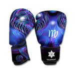Dark Virgo Zodiac Sign Print Boxing Gloves