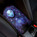 Dark Virgo Zodiac Sign Print Car Center Console Cover