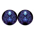 Dark Virgo Zodiac Sign Print Car Coasters