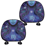 Dark Virgo Zodiac Sign Print Car Headrest Covers