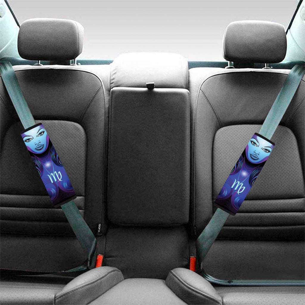 Dark Virgo Zodiac Sign Print Car Seat Belt Covers