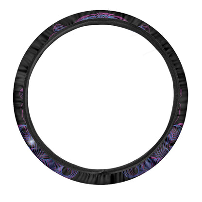 Dark Virgo Zodiac Sign Print Car Steering Wheel Cover