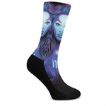 Dark Virgo Zodiac Sign Print Crew Socks
