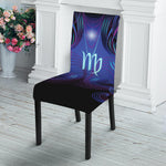 Dark Virgo Zodiac Sign Print Dining Chair Slipcover