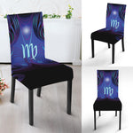 Dark Virgo Zodiac Sign Print Dining Chair Slipcover