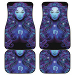 Dark Virgo Zodiac Sign Print Front and Back Car Floor Mats