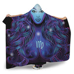 Dark Virgo Zodiac Sign Print Hooded Blanket