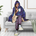Dark Virgo Zodiac Sign Print Hooded Blanket