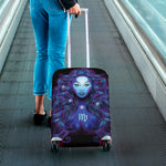 Dark Virgo Zodiac Sign Print Luggage Cover