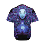 Dark Virgo Zodiac Sign Print Men's Baseball Jersey