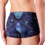 Dark Virgo Zodiac Sign Print Men's Boxer Briefs