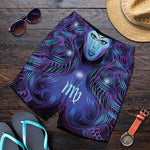 Dark Virgo Zodiac Sign Print Men's Shorts