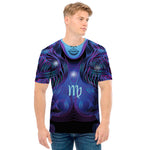 Dark Virgo Zodiac Sign Print Men's T-Shirt
