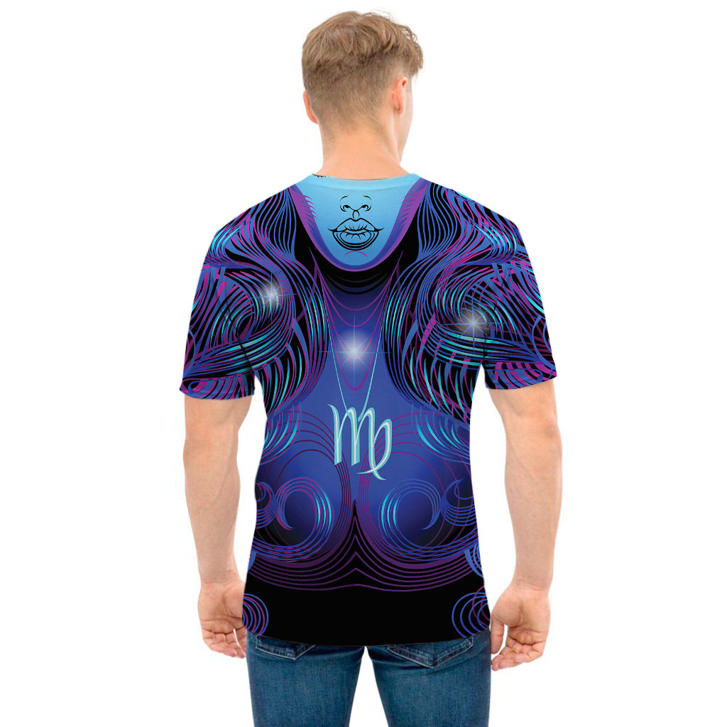 Dark Virgo Zodiac Sign Print Men's T-Shirt